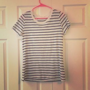 White and black stripes shirt